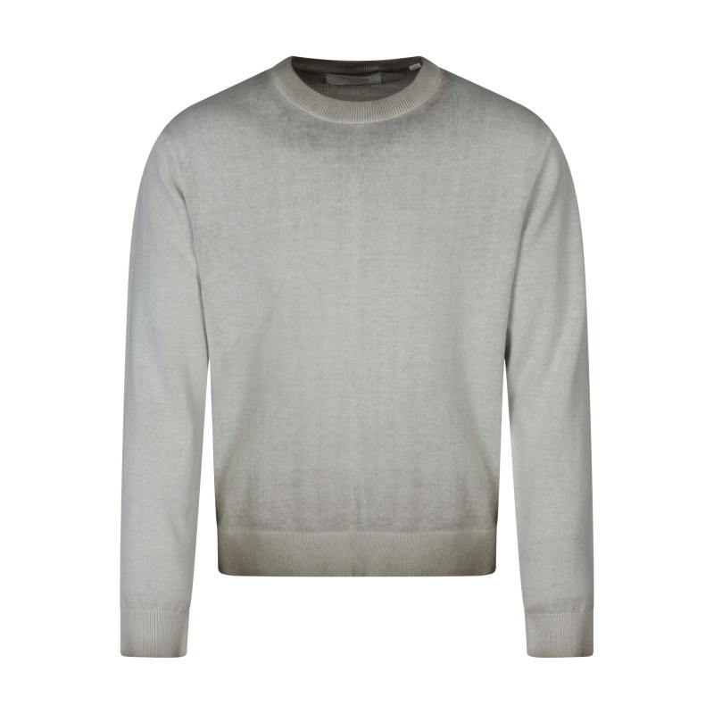 Jack & Jones - Pull En Coton Biologique Olive Uni Pourvu D'un Col Rond Et D'un Aspect Fumé - Vert Jack & Jones - Pull En Coton Biologique Olive Uni Pourvu D'un Col Rond Et D'un Aspect Fumé - Vert