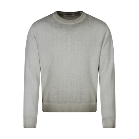 Pull en coton biologique olive uni pourvu d'un...