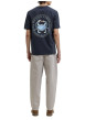 Thumbnail T-shirt en coton bleu marine imprimé avec un col rond et des manches courtes - Image 4