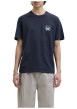 Thumbnail T-shirt en coton bleu marine imprimé avec un col rond et des manches courtes - Image 5