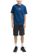 Thumbnail Short cargo en coton noir uni avec une coupe droite et 6 poches - Image 3