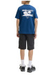 Thumbnail Short cargo en coton noir uni avec une coupe droite et 6 poches - Image 4