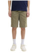 Thumbnail Short cargo en coton kaki uni avec une coupe droite et 6 poches - Image 6