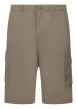 Thumbnail Short cargo en coton beige uni pourvu d'une coupe droite et de multiples poches