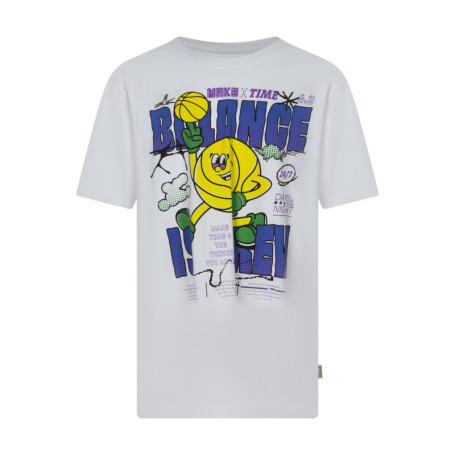 T-shirt en coton biologique blanc uni pourvu...