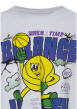 Thumbnail T-shirt en coton biologique blanc uni pourvu d'un imprimé balle de basket - Image 3