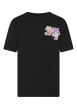 Thumbnail T-shirt en coton biologique noir uni pourvu d'imprimés de fruits et légumes
