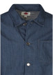Thumbnail Blouson en jean denim en coton marine uni pourvu d'une coupe large - Image 3