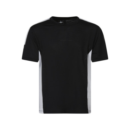 T-shirt technique noir uni pourvu de manches...
