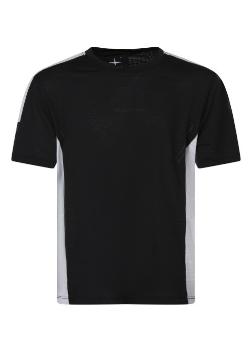 T-shirt technique noir uni pourvu de manches...