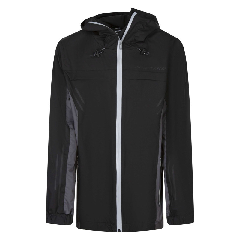 Project X - Veste Imperméable Technique Noire Unie Pourvue D'une Fermeture Zippée - Noir