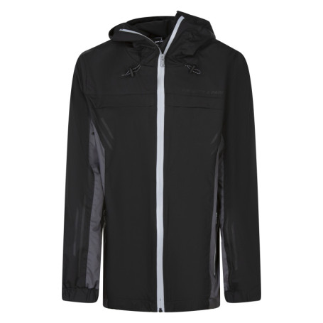 Veste imperméable technique noire unie pourvue...