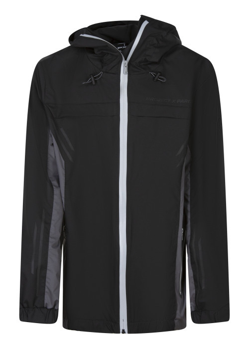 Veste imperméable technique noire unie pourvue...