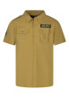 Thumbnail Chemise en coton camel uni pourvue d'une coupe droite et d'un col chemise