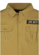 Thumbnail Chemise en coton camel uni pourvue d'une coupe droite et d'un col chemise - Image 3