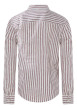Thumbnail Chemise en coton et lin mélangé beige à rayures pourvue d'une coupe slim - Image 2