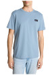Thumbnail T-shirt en coton ciel uni avec une coupe droite et un col rond - Image 3