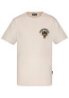 Thumbnail T-shirt en coton écru uni pourvu d'un col rond et d'un imprimé tigre