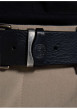Thumbnail Ceinture en cuir noire unie pourvue d'une boucle de fermeture métallique - Image 2