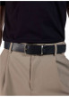 Thumbnail Ceinture en cuir noire unie pourvue d'une boucle de fermeture métallique - Image 3
