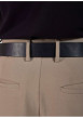 Thumbnail Ceinture en cuir noire unie pourvue d'une boucle de fermeture métallique - Image 4