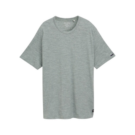 T-shirt en coton kaki uni avec une coupe droite...