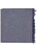 Thumbnail Foulard marine uni légèrement transparent de forme rectangulaire