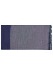 Thumbnail Foulard marine uni légèrement transparent de forme rectangulaire - Image 2