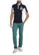 Thumbnail Polo marine uni avec une coupe ajustée ainsi qu'un col boutonné - Image 3