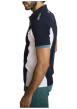 Thumbnail Polo marine uni avec une coupe ajustée ainsi qu'un col boutonné - Image 5