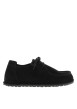 Thumbnail Mocassins en cuir noirs à semelle plate avec des surpiqûres sur l'empeigne