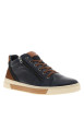 Thumbnail Tennis en cuir bleu marine avec une fermeture zippée et des lacets - Image 4