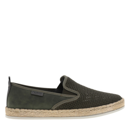 Baskets en toile basses homme vert