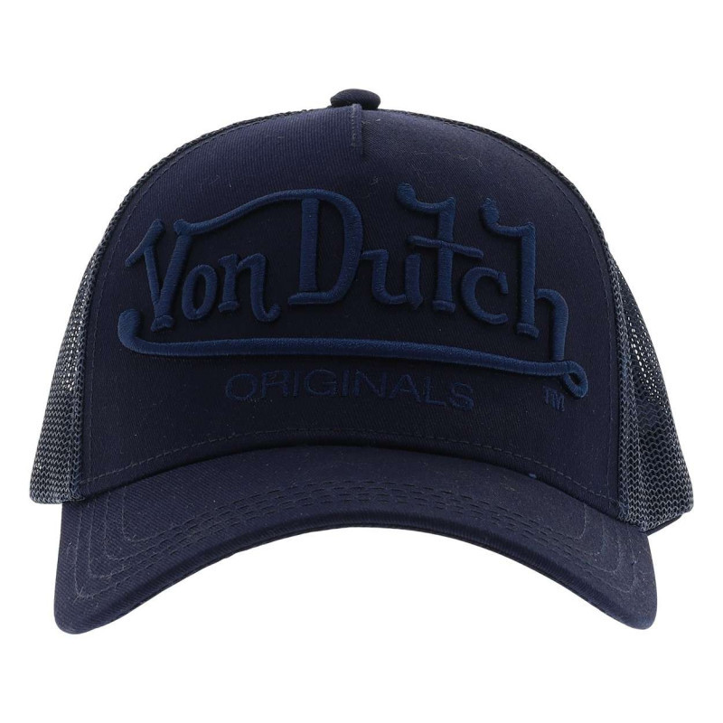 Von Dutch - Casquette Trucker Marine Unie Pourvue D'une Fermeture à Strapback - Bleu Foncé