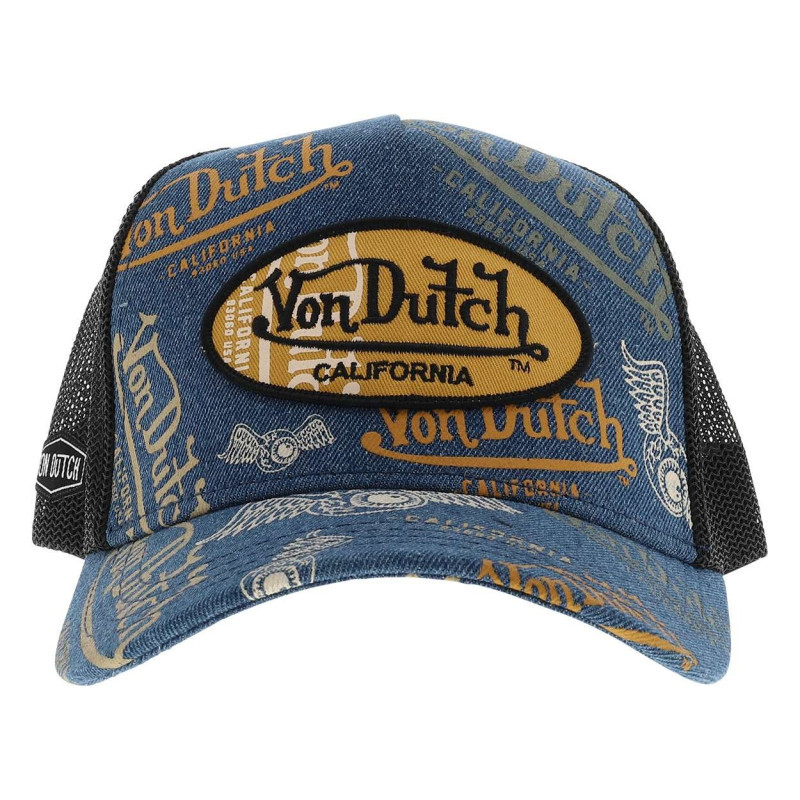 Von Dutch - Casquette Stone Imprimée Pourvue D'une Fermeture à Strapback - Bleu