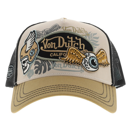 Casquette jaune imprimée pourvue d'une...
