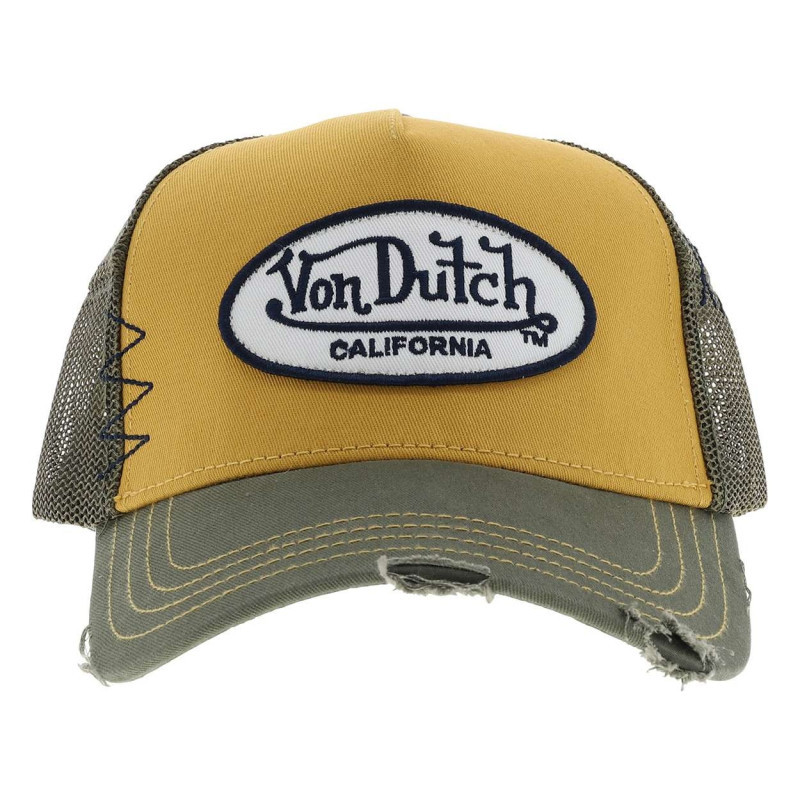 Von Dutch - Casquette Bicolore Unie Pourvue D'une Fermeture à Strapback - Jaune