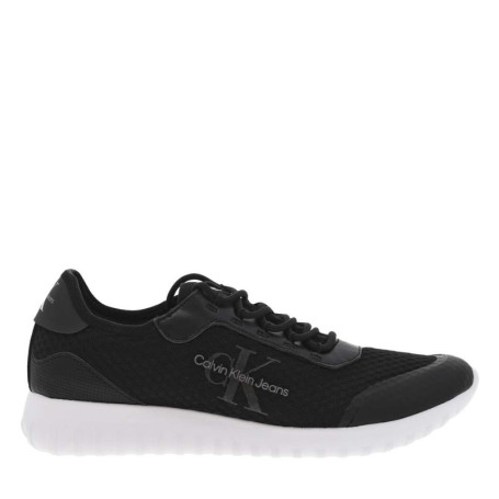 Baskets basses noires avec nom de la marque et...