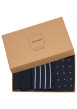 Thumbnail Coffret de chaussettes hautes en coton mélangé marine coupe haute rayées, à pois et unies - Image 10