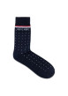 Thumbnail Coffret de chaussettes hautes en coton mélangé marine coupe haute rayées, à pois et unies - Image 9