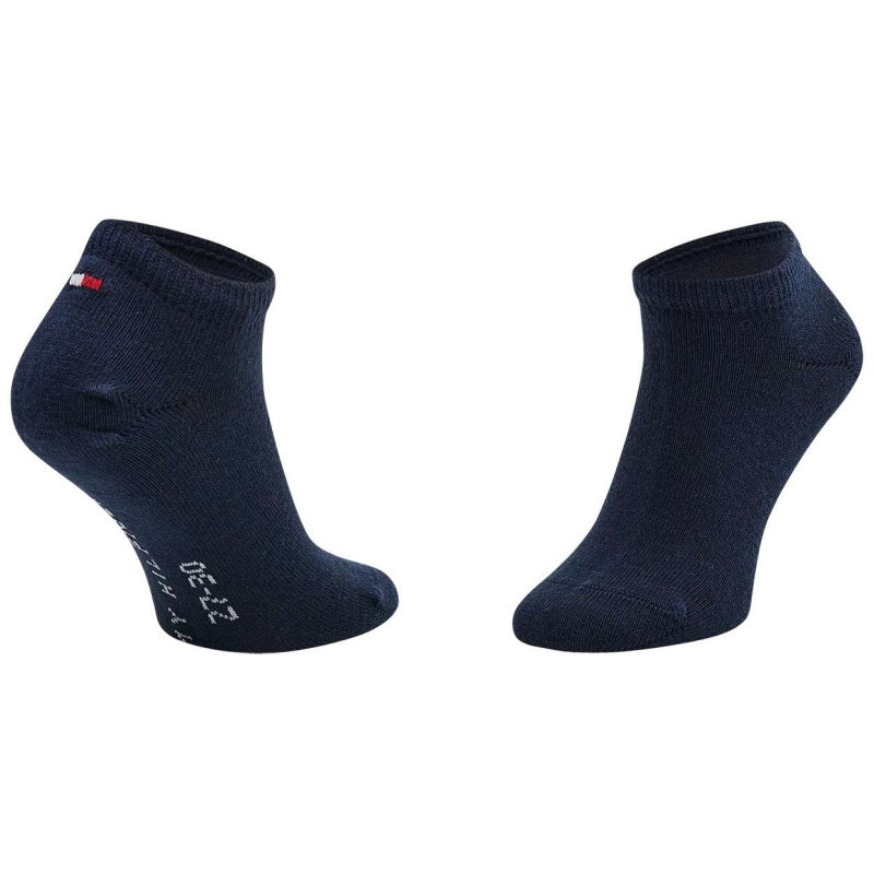Tommy Hilfiger - Lot De 2 Paires De Chaussettes Basses En Coton Mélangé Marine Unies Coupe Courte - Marine Tommy Hilfiger - Lot De 2 Paires De Chaussettes Basses En Coton Mélangé Marine Unies Coupe Courte - Marine