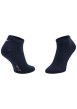 Thumbnail Lot de 2 paires de chaussettes basses en coton mélangé marine unies coupe courte