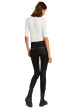 Thumbnail Pantalon 5 Poches noir uni avec des liserés et une coupe slim - Image 2