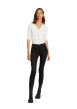 Thumbnail Pantalon 5 Poches noir uni avec des liserés et une coupe slim - Image 3