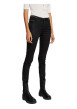 Thumbnail Pantalon 5 Poches noir uni avec des liserés et une coupe slim - Image 4