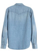 Thumbnail Chemise en coton bleue délavée avec une coupe regular fit et un col français - Image 5