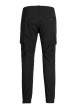 Thumbnail Pantalon Cargo noir uni à coupe ample et une fermeture zippée boutonnée - Image 2