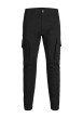 Thumbnail Pantalon Cargo noir uni à coupe ample et une fermeture zippée boutonnée - Image 8