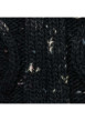 Thumbnail Bonnet noir uni effet moucheté avec pompons interchangeables - Image 3