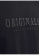 Thumbnail T-shirt en coton noir uni à coupe droite avec une écriture en relief - Image 3